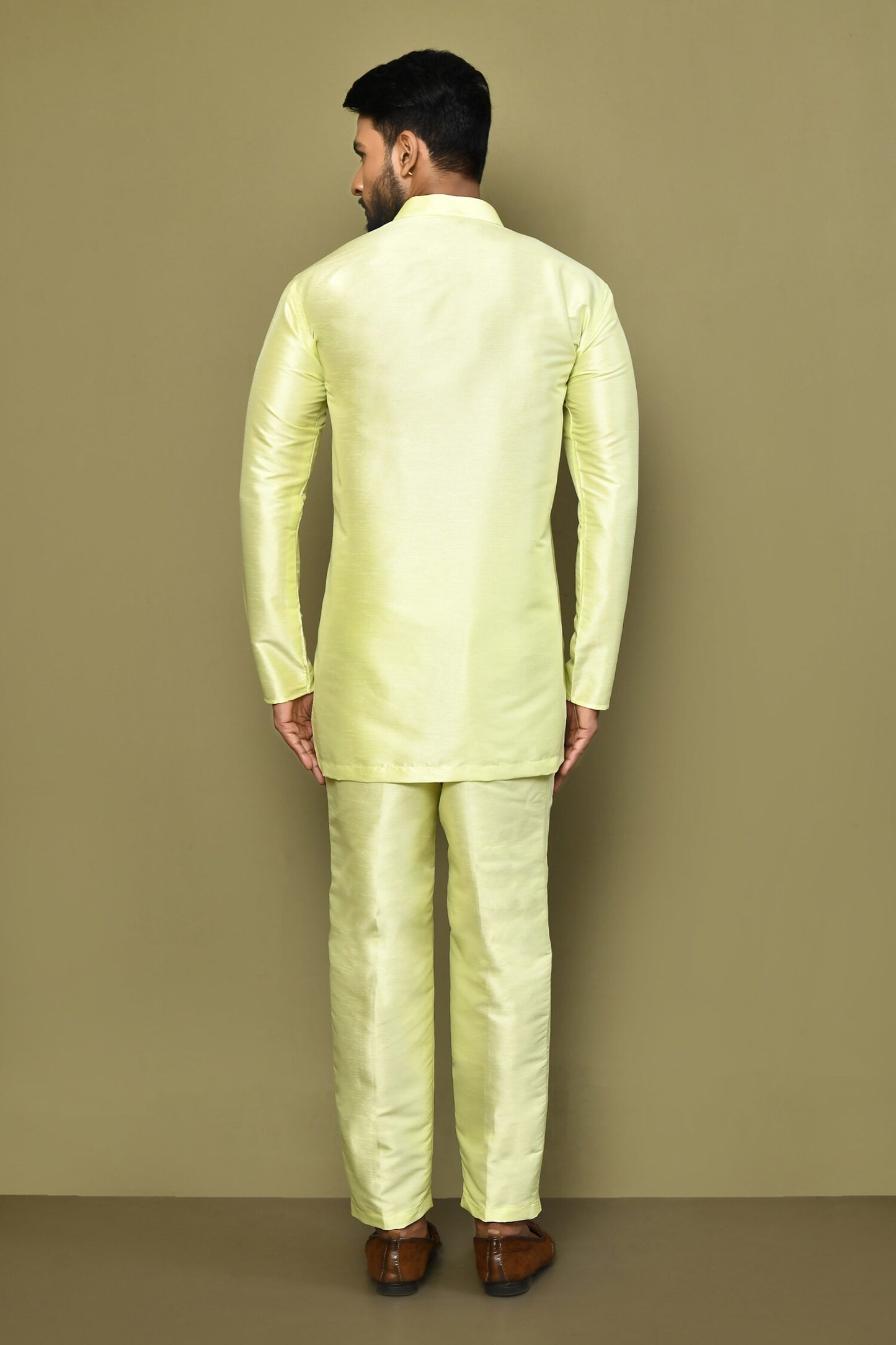 Designer Short Kurta In Green