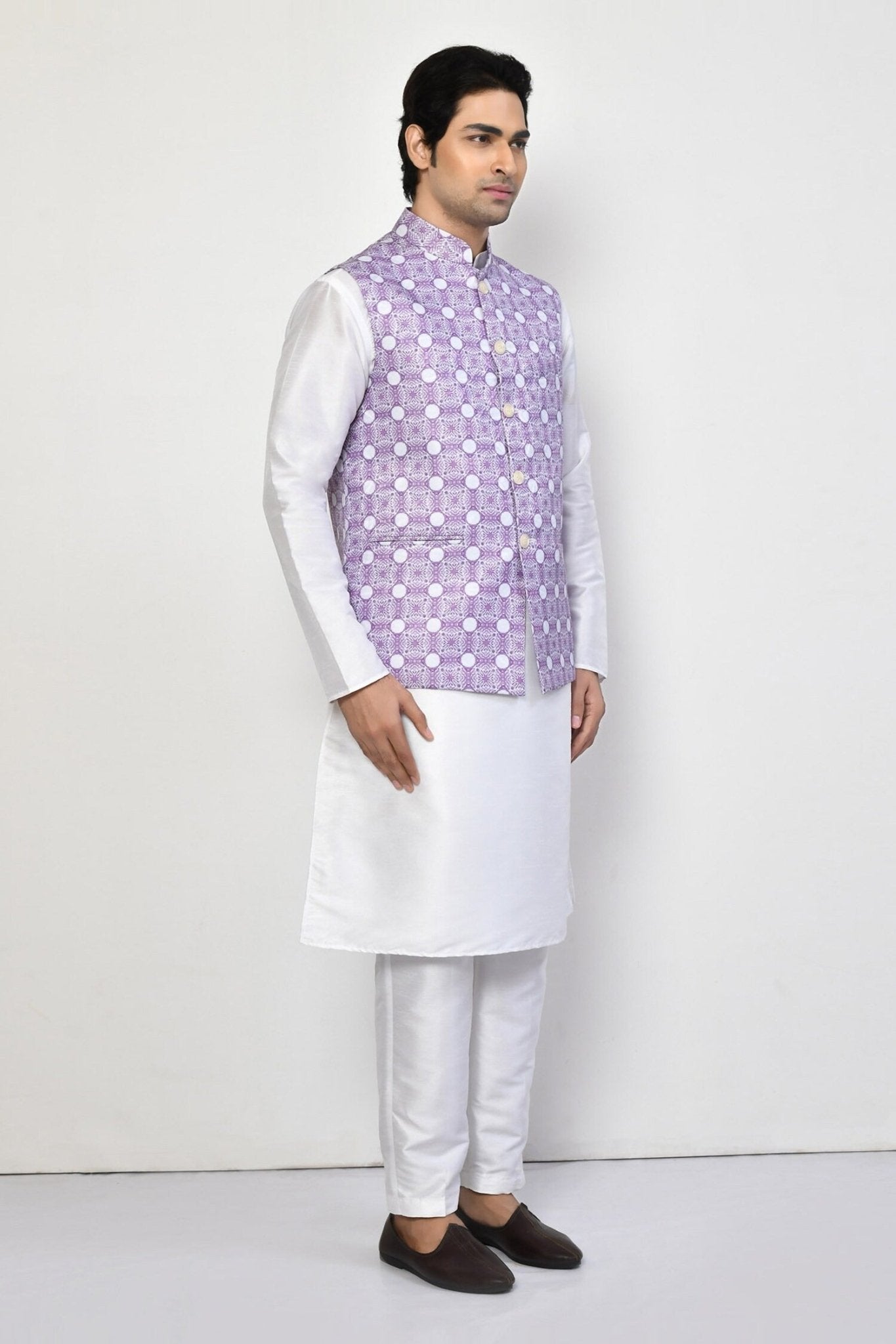 Designer Jacket In Lavender - Simaaya