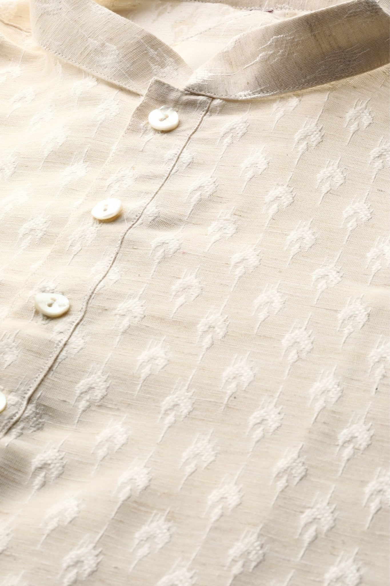 Designer Short Kurta In Off white - Simaaya