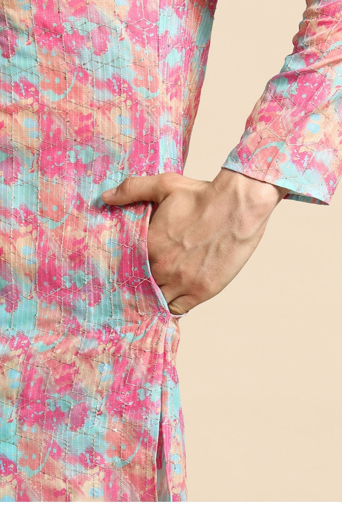 Designer Short Kurta Multicolor - Simaaya