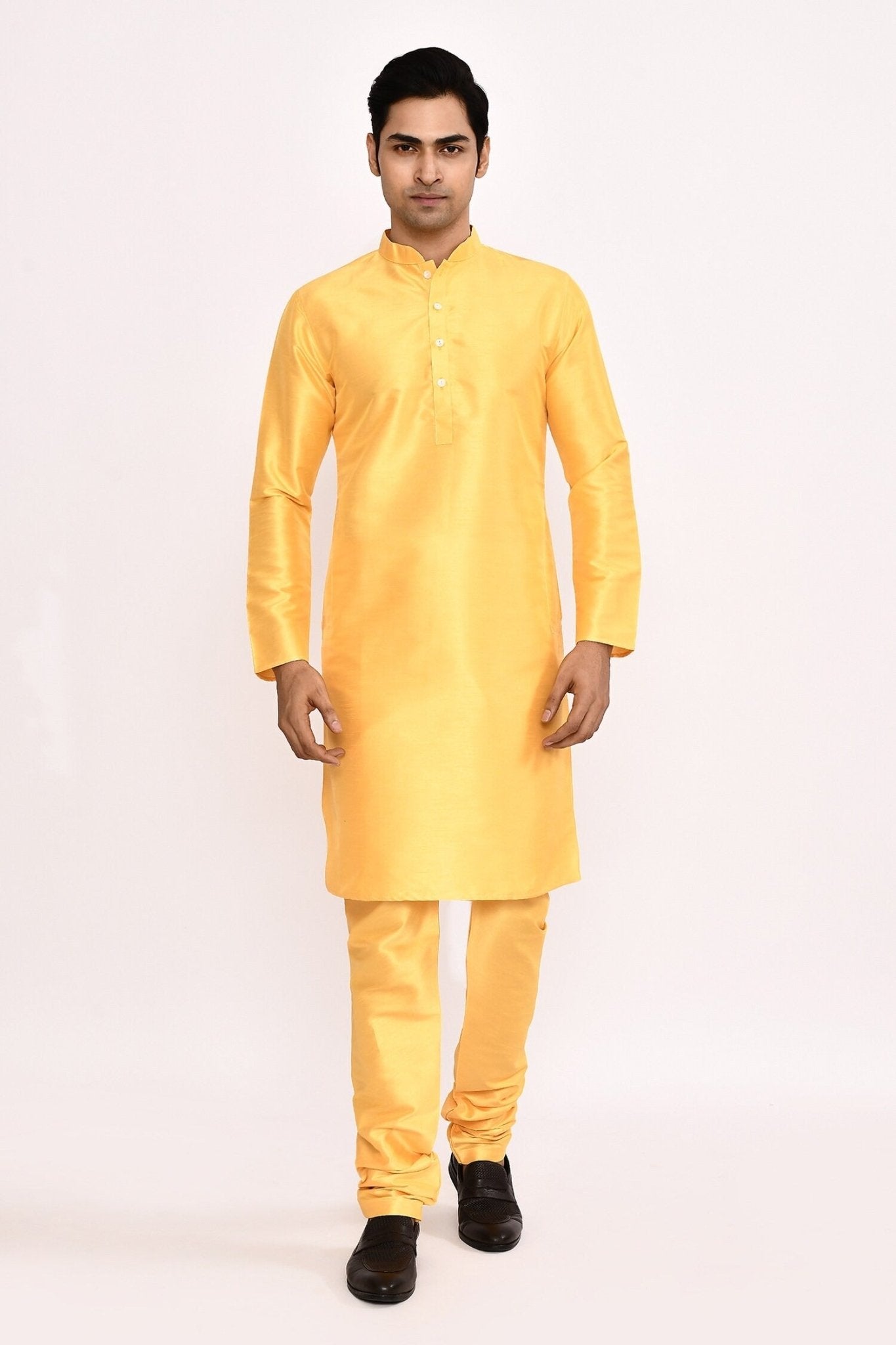 DESIGNER SILK KURTA SILK CHURIDAR & COTTON DUPATTA - Simaaya