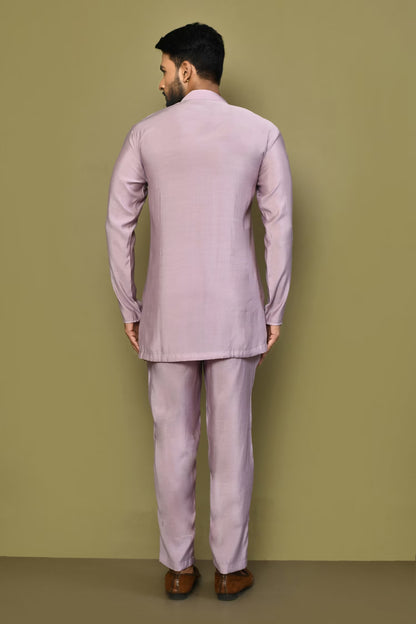 Designer Short Kurta In lavender