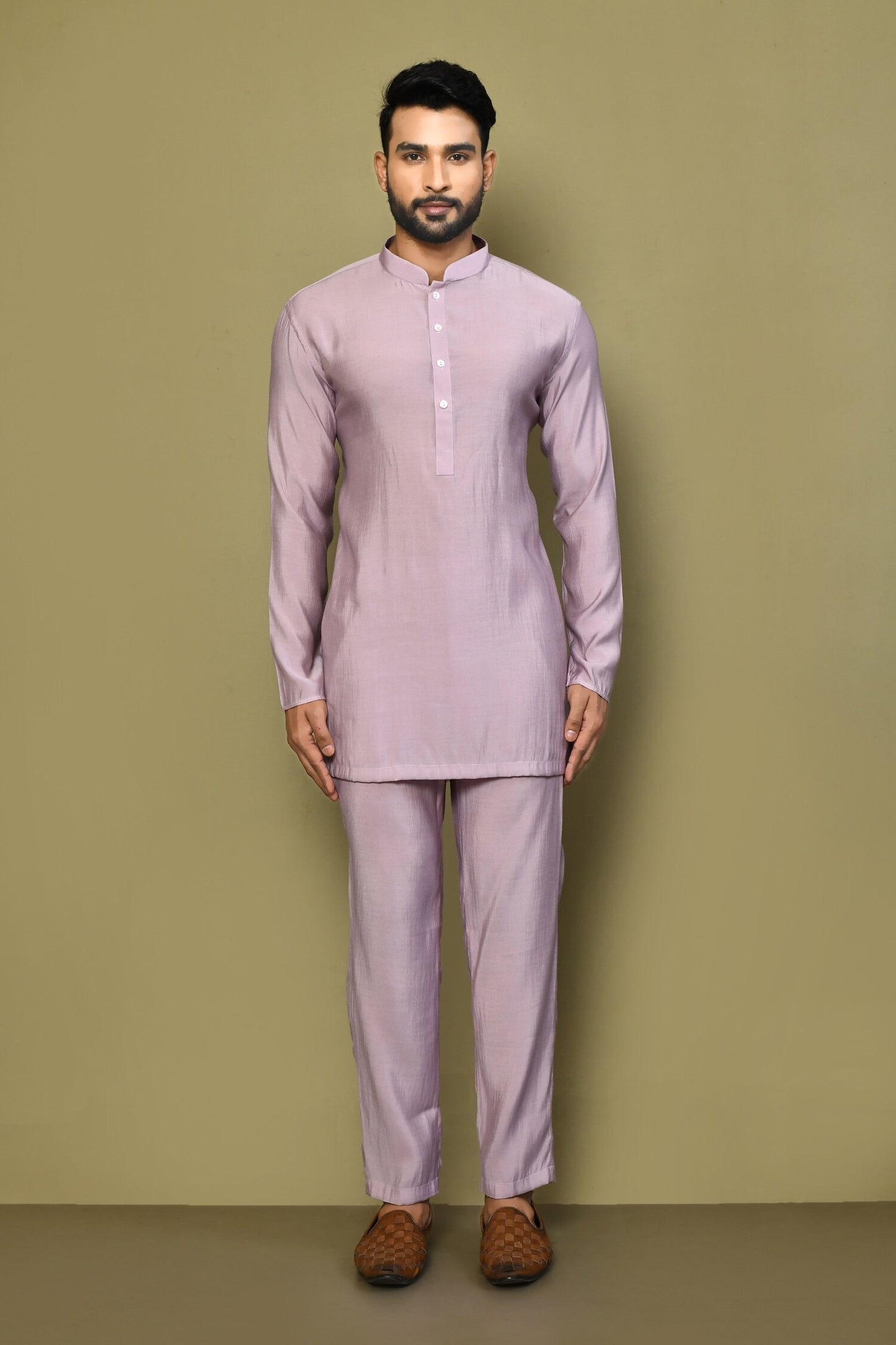 Designer Short Kurta In lavender
