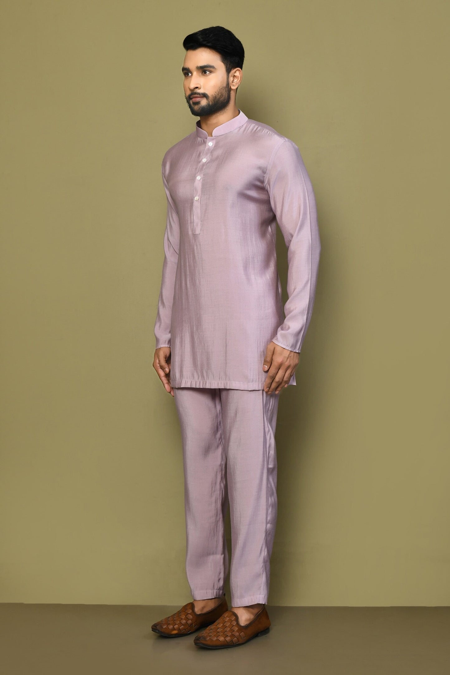 Designer Short Kurta In lavender