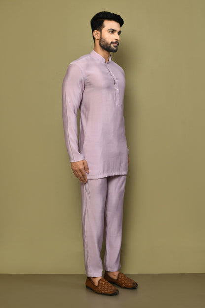 Designer Short Kurta In lavender