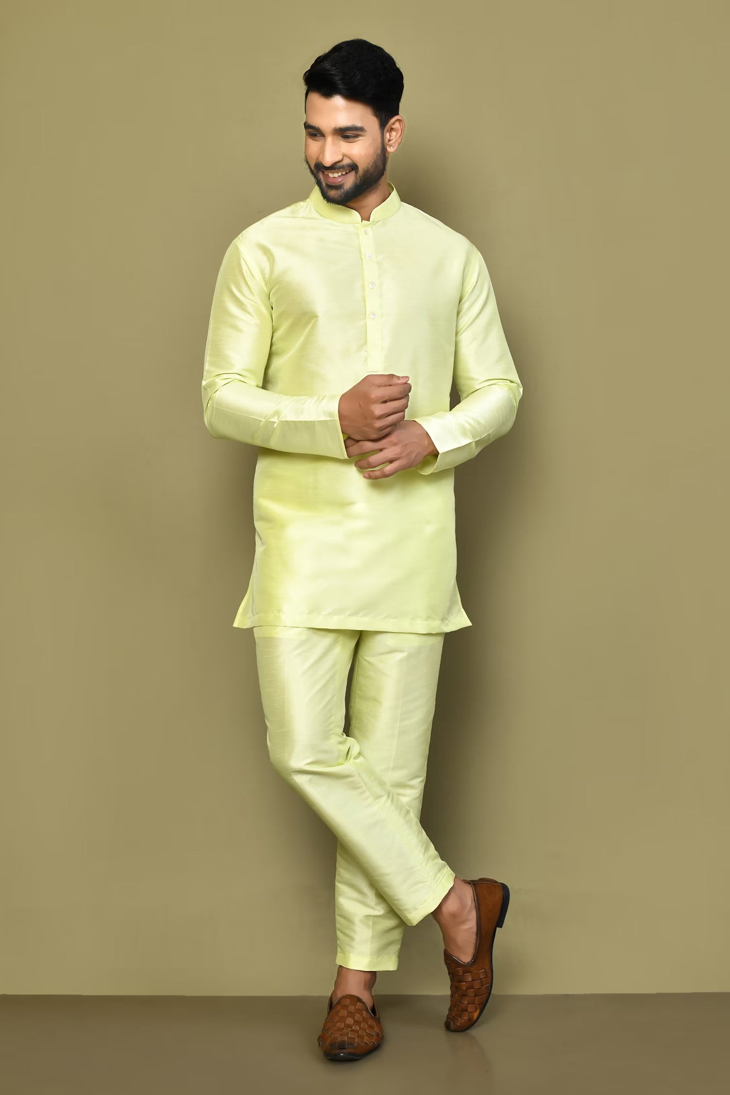 Designer Short Kurta In Green