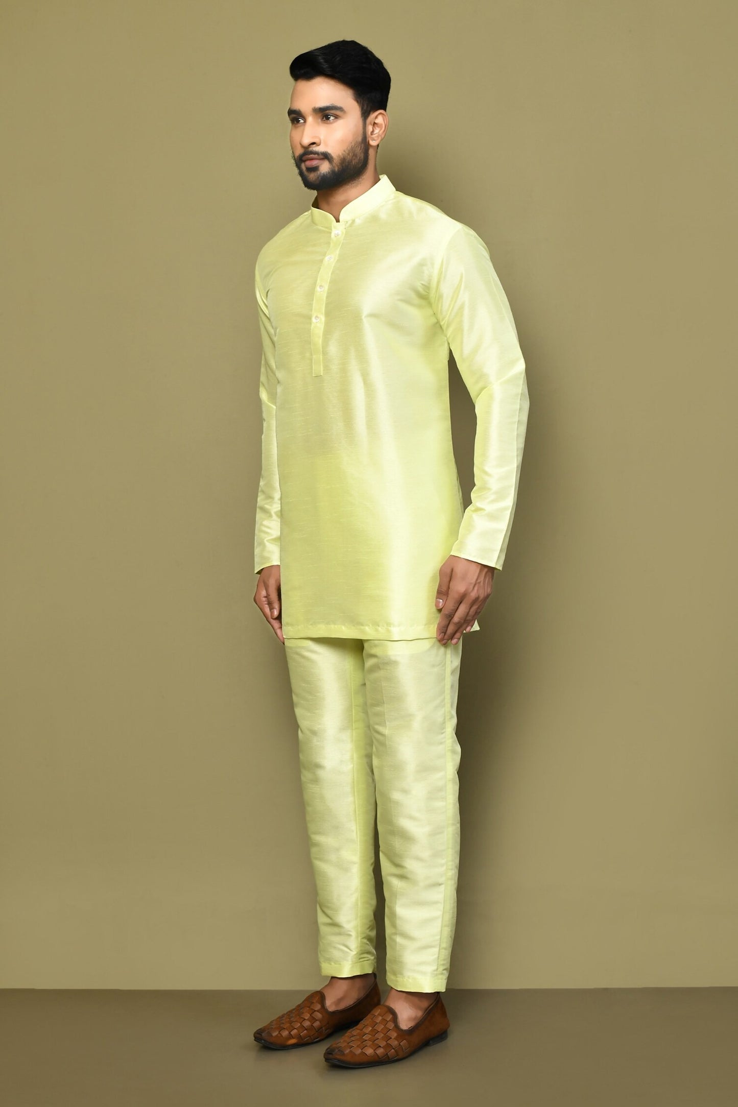 Designer Short Kurta In Green