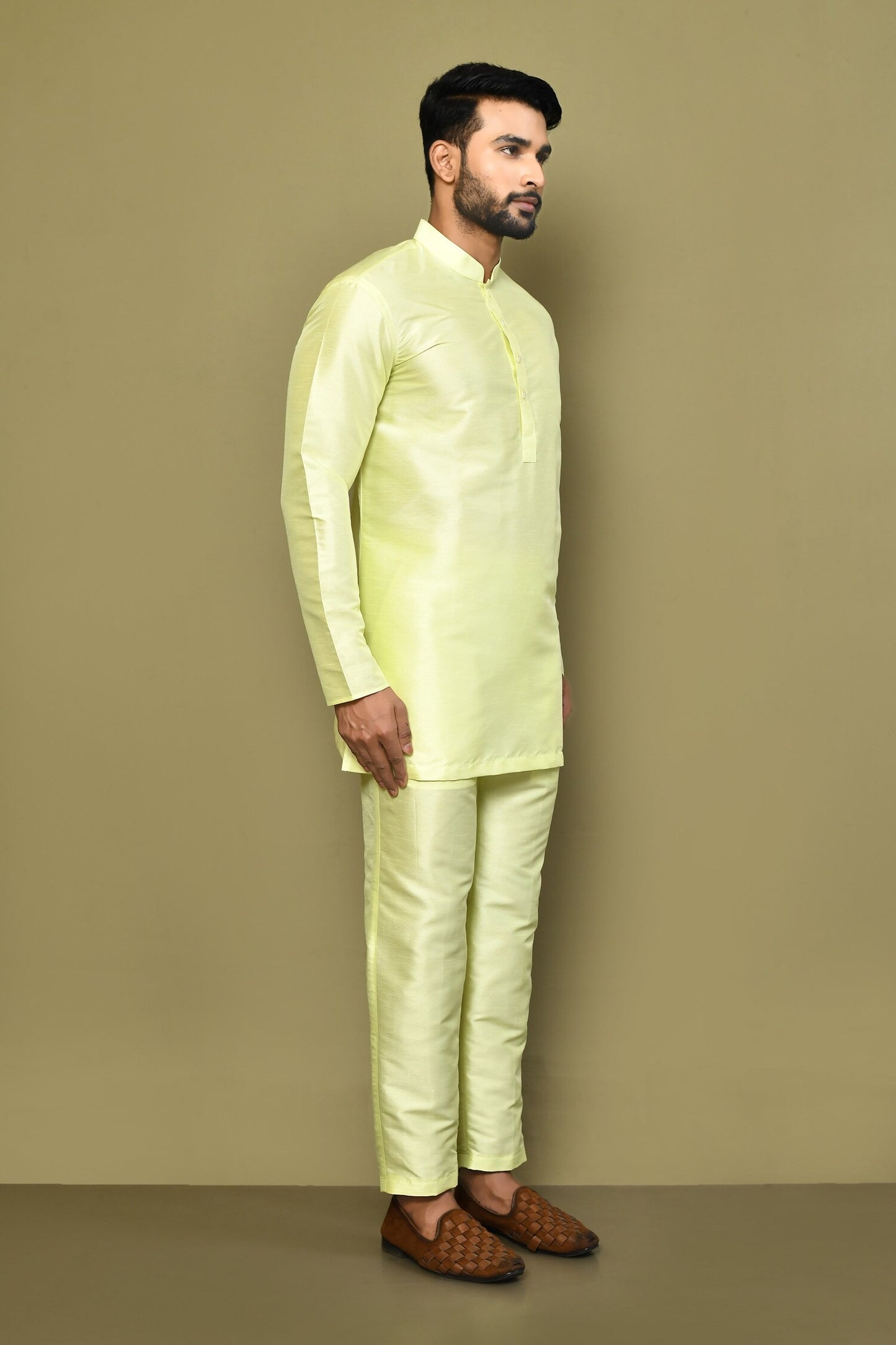 Designer Short Kurta In Green