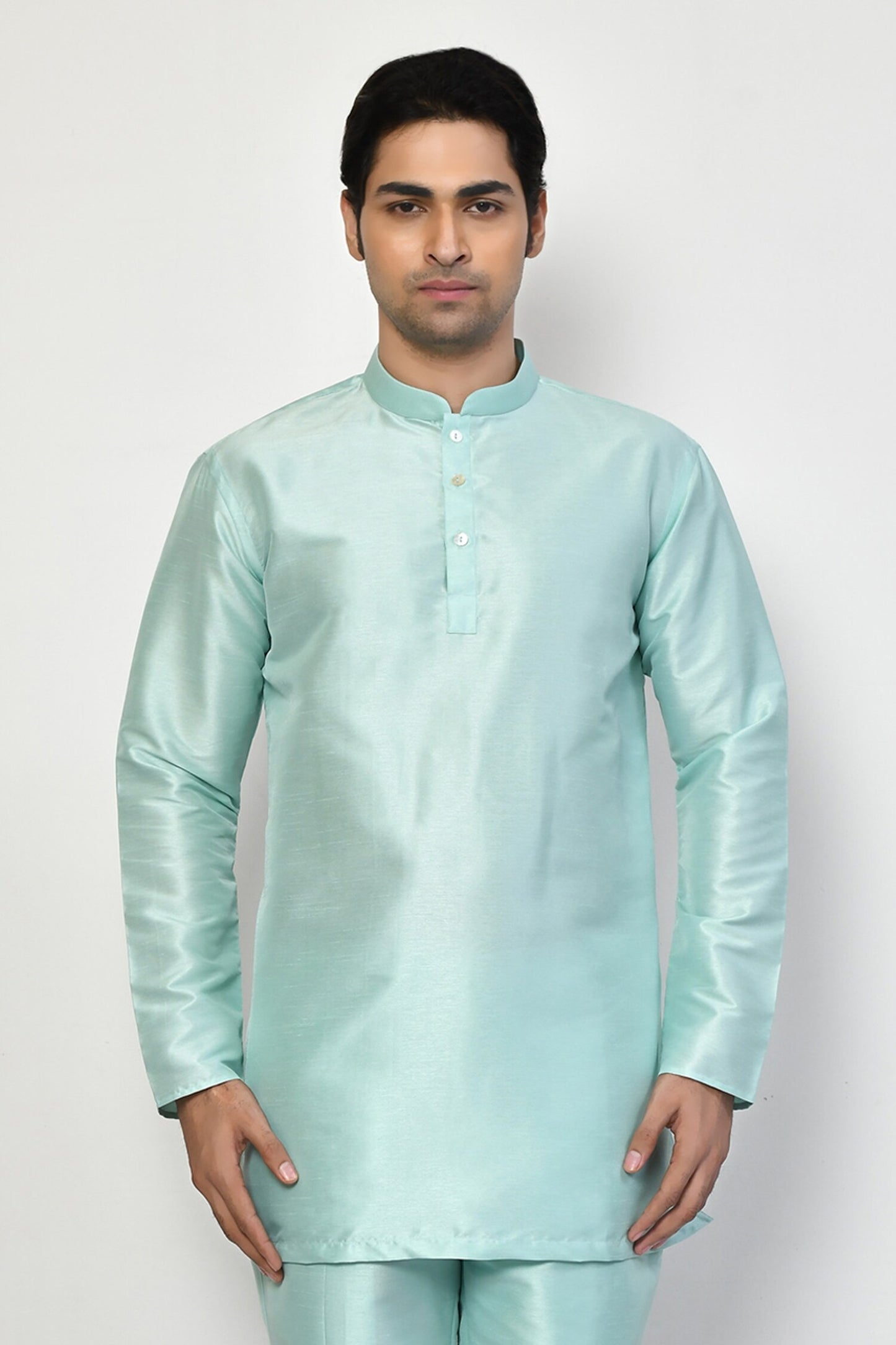 Designer Short Kurta In Green