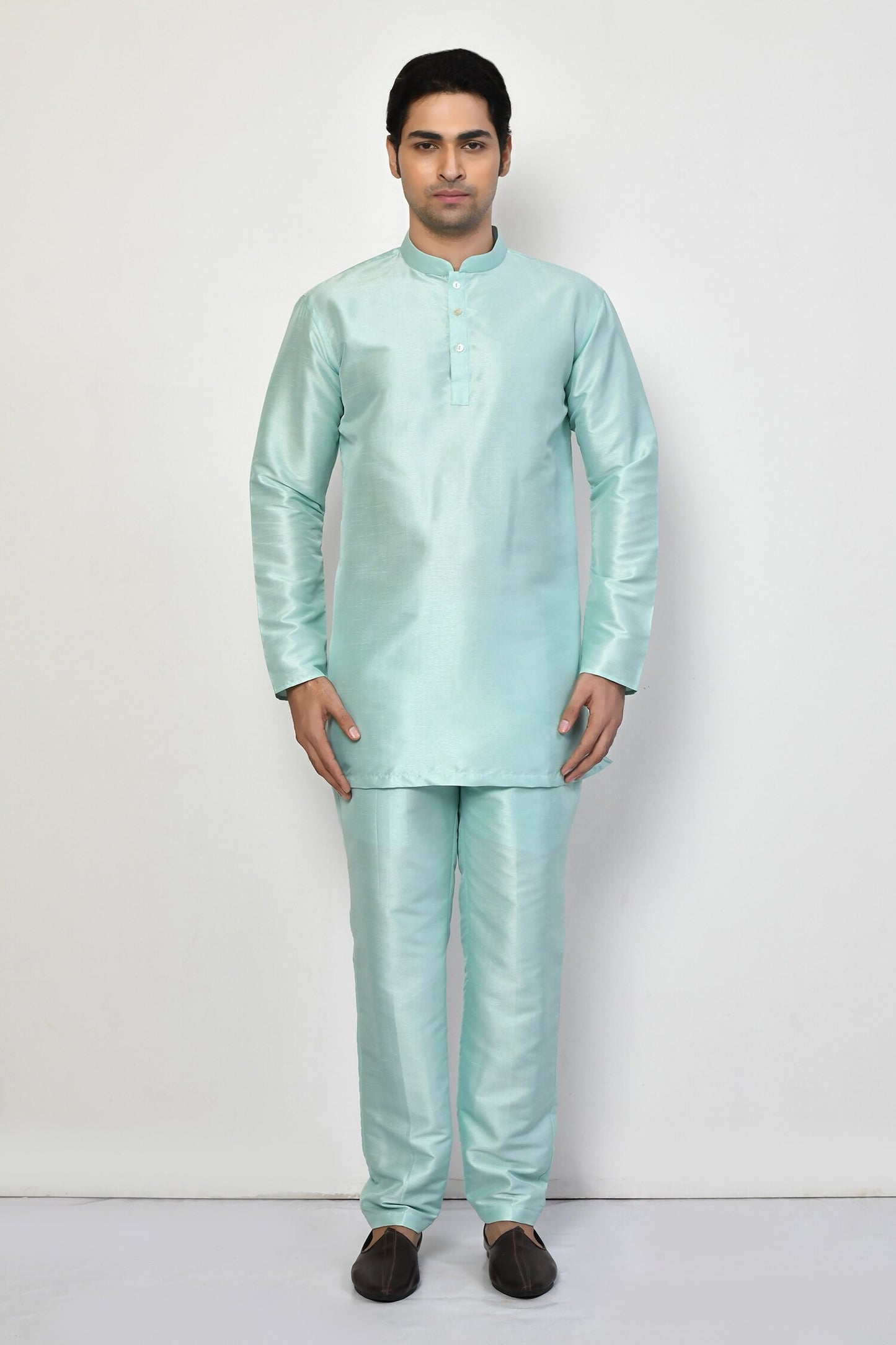 Designer Short Kurta In Green