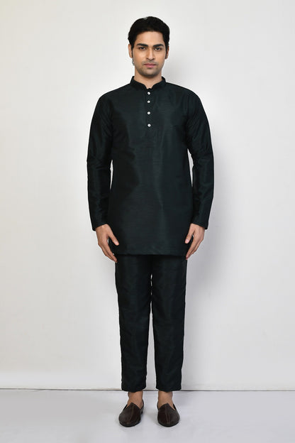 Designer Printed Kurta in Deep Green Colour