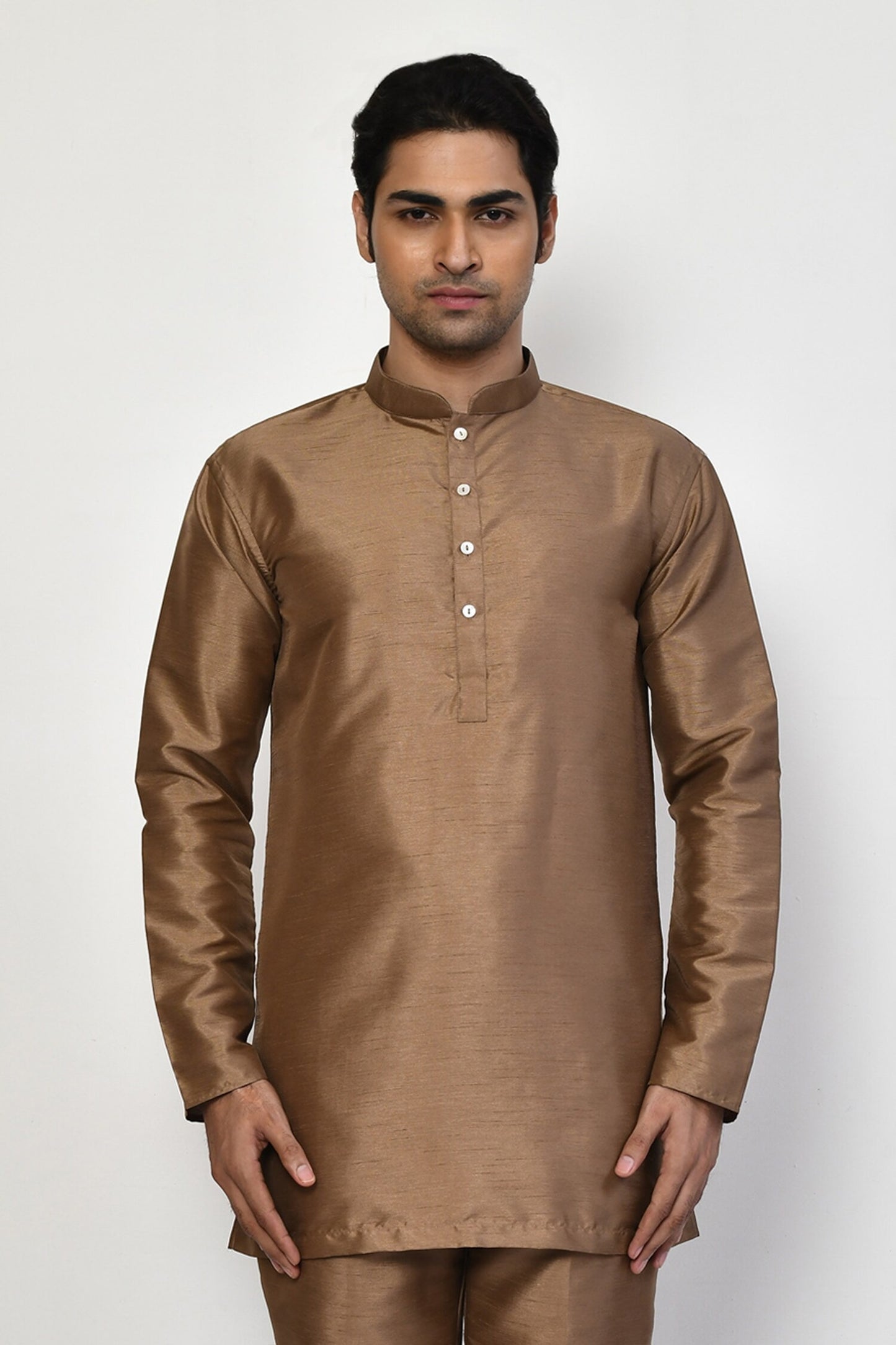 Designer Short Kurta In Gold