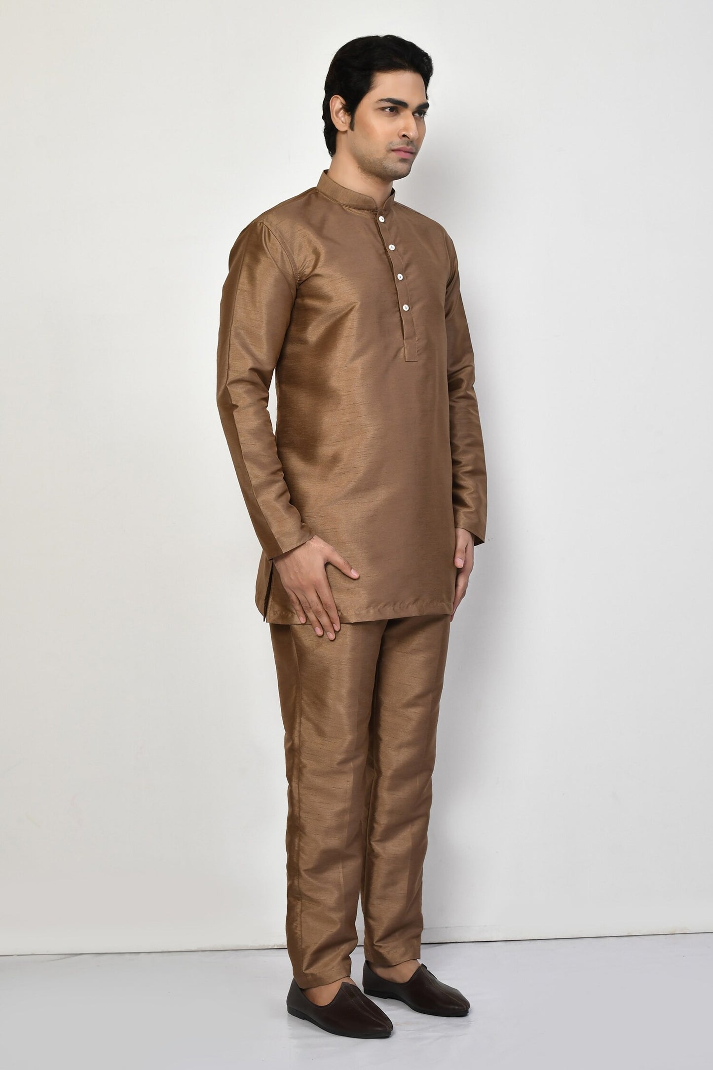 Designer Short Kurta In Gold