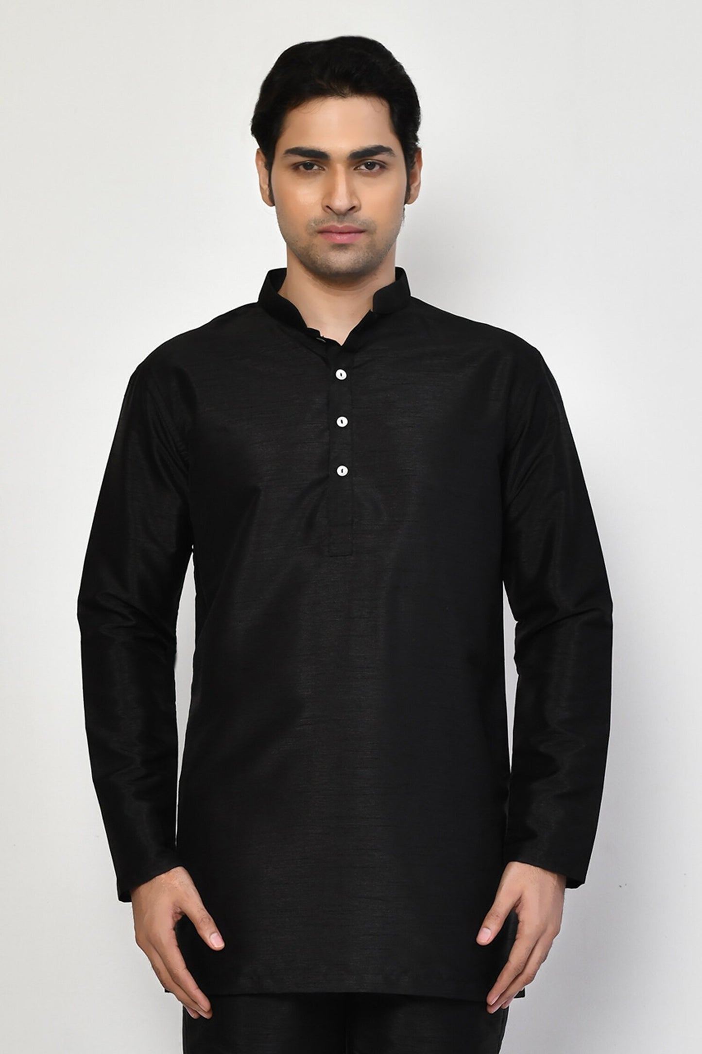 Designer Short Kurta In Black