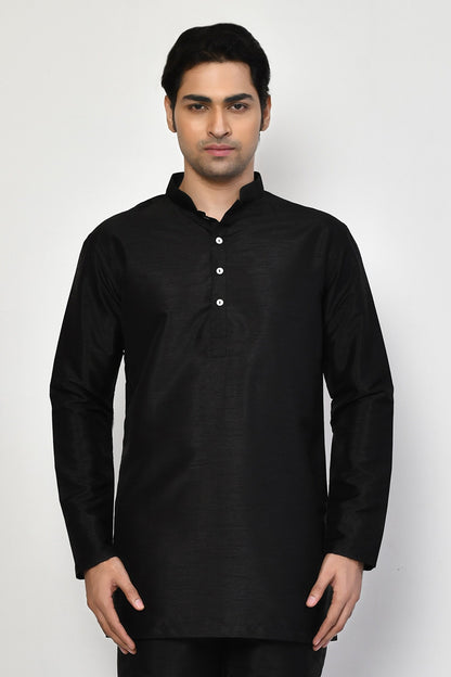 Designer Short Kurta In Black