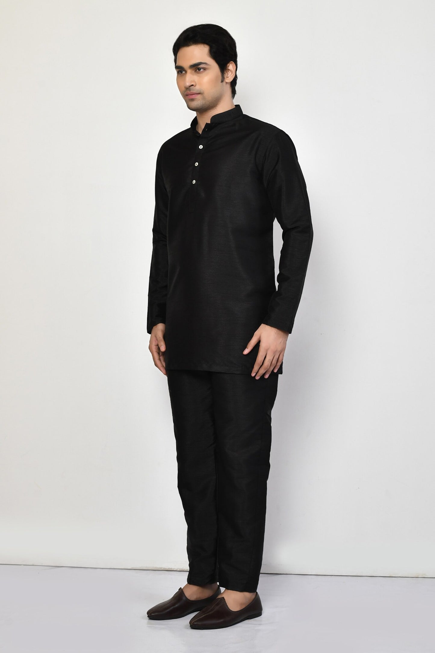 Designer Short Kurta In Black