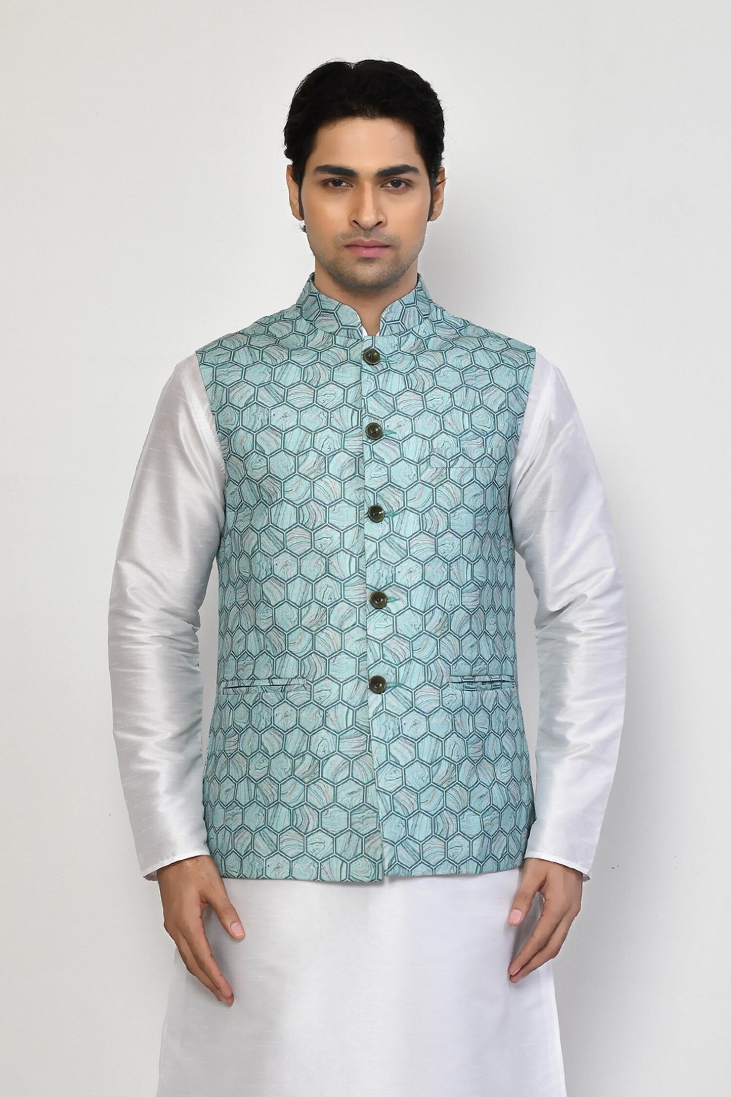 Designer Jacket In Sky Blue
