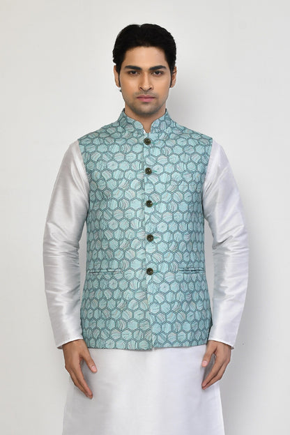 Designer Jacket In Sky Blue