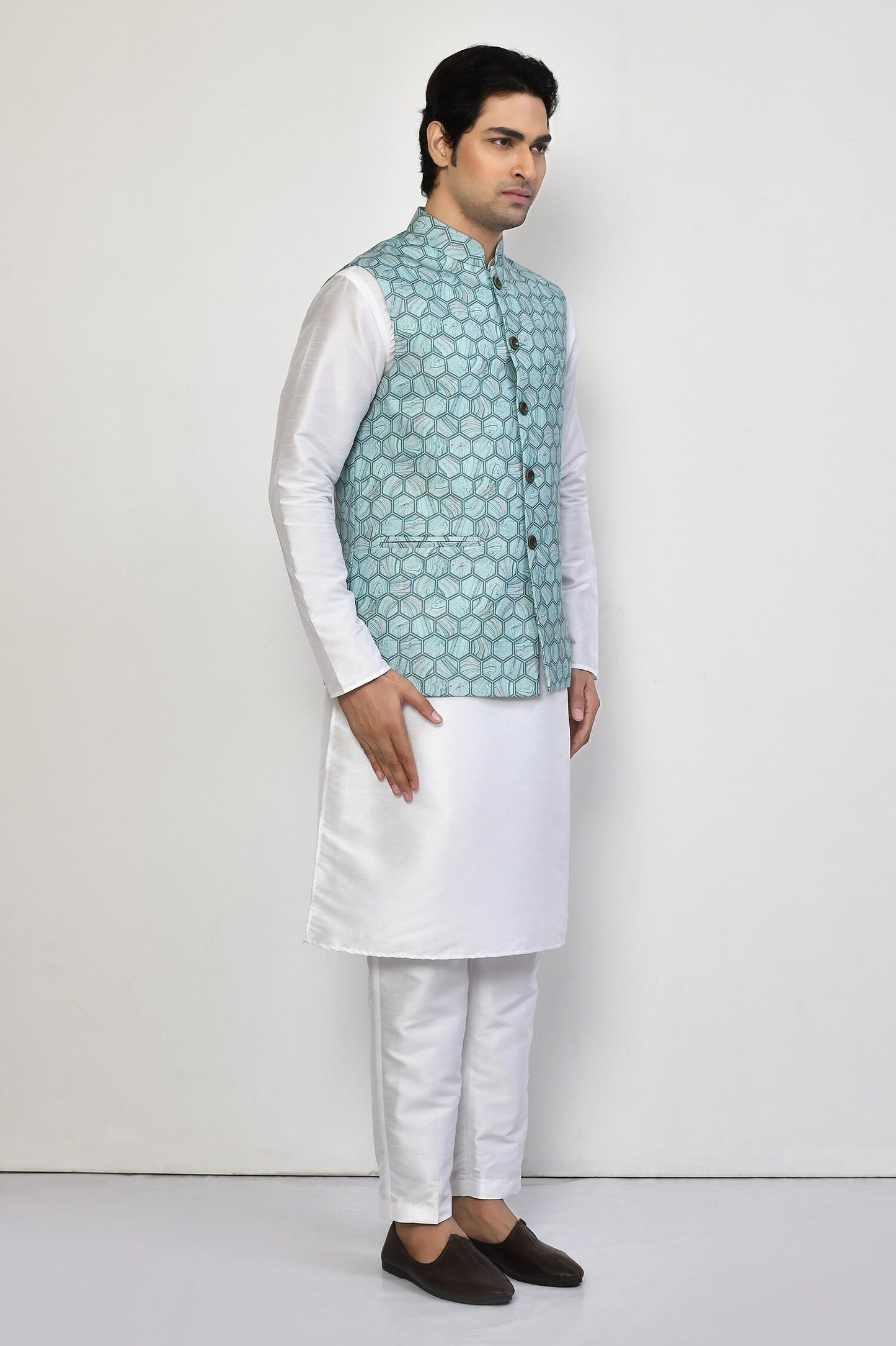 Designer Jacket In Sky Blue