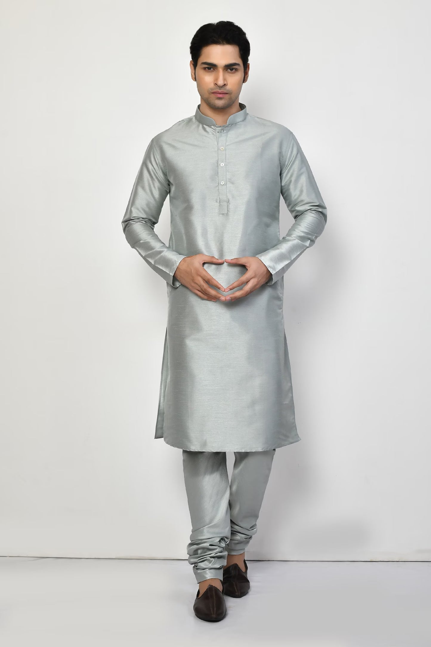 Designer Long Kurta in Grey