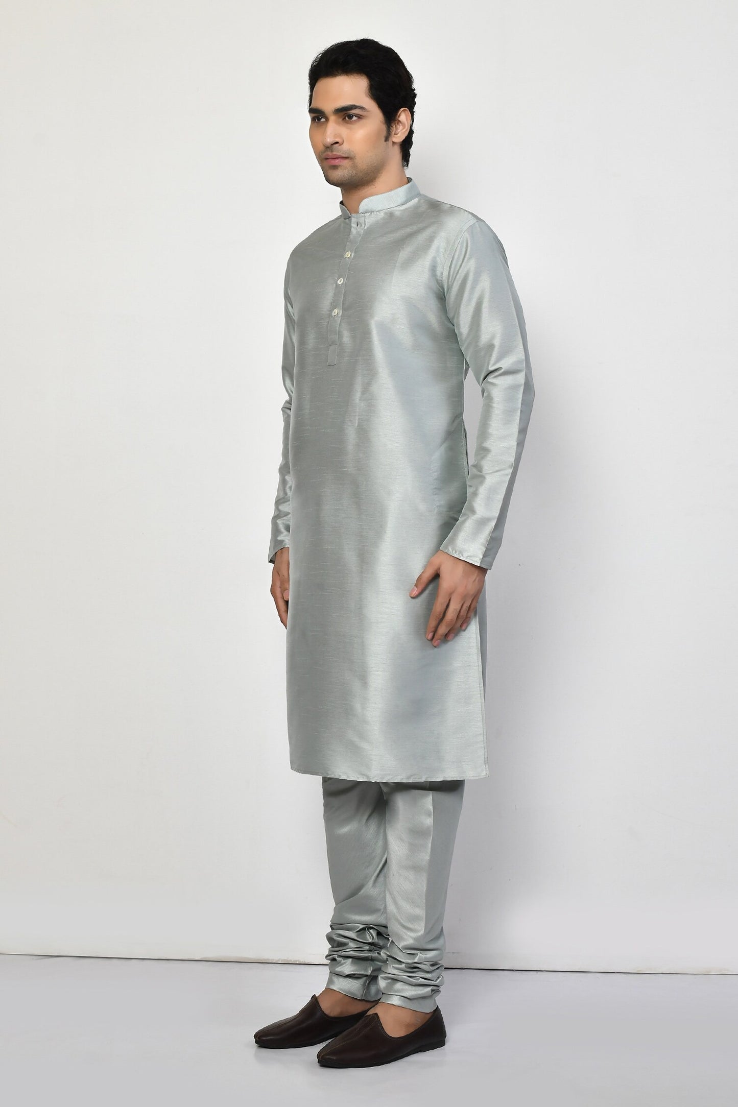 Designer Long Kurta in Grey