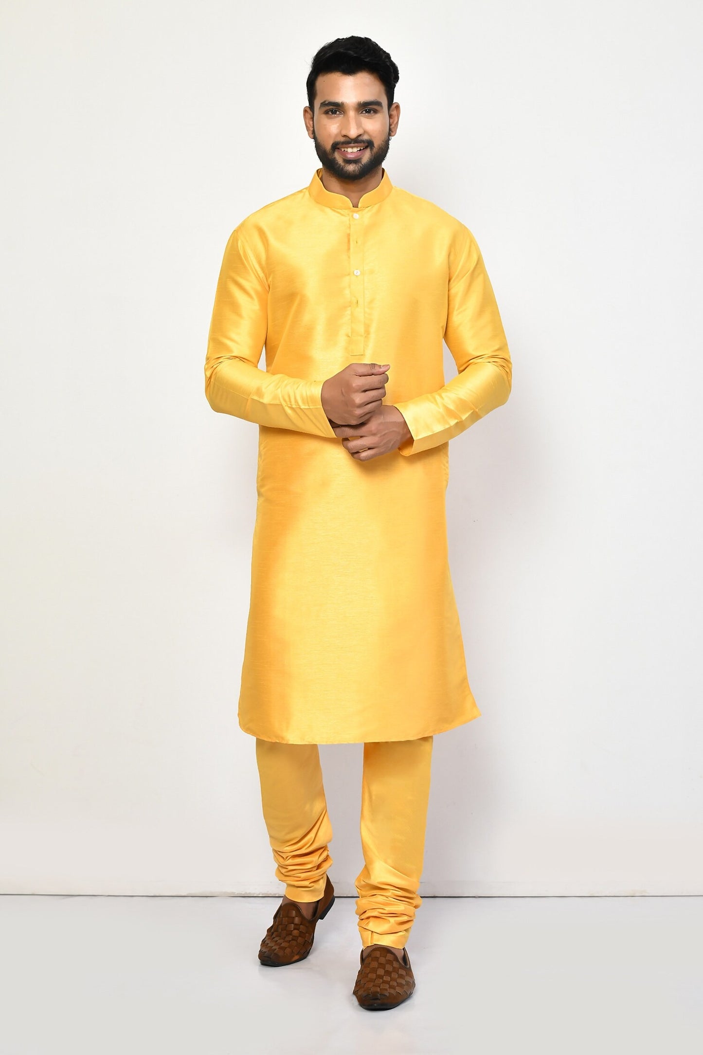 Designer Long Kurta in Yellow