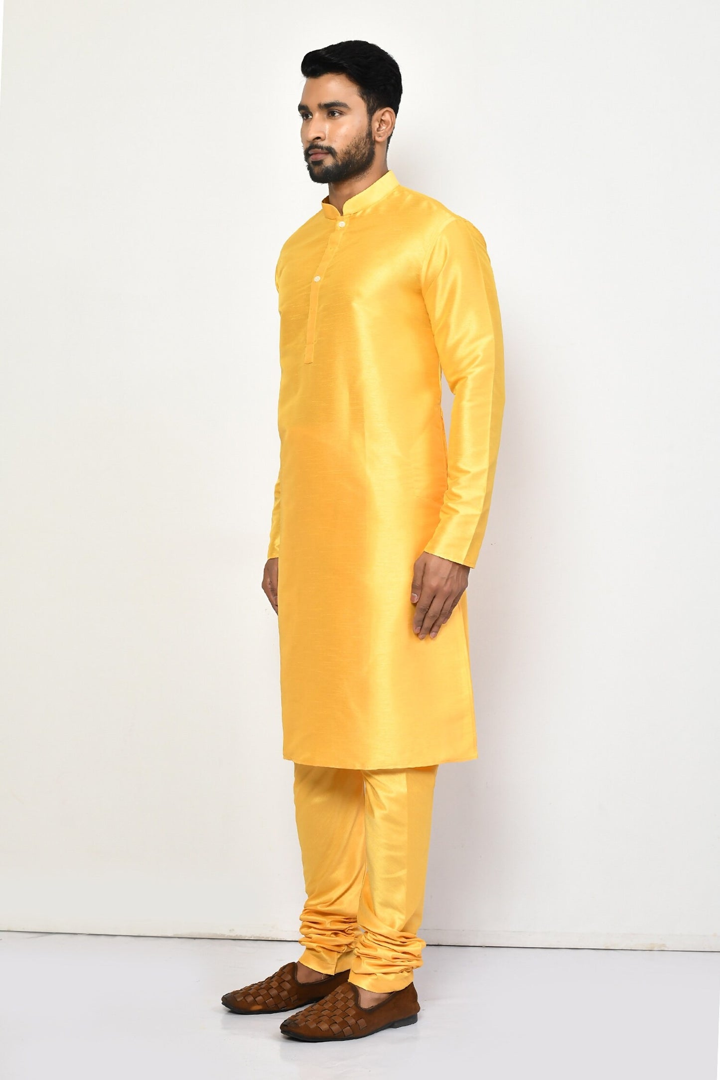 Designer Long Kurta in Yellow