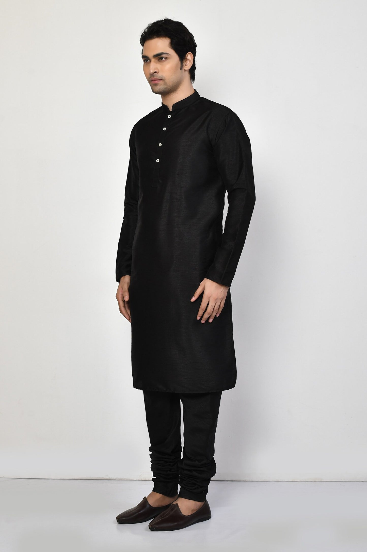 Designer Long Kurta in Black