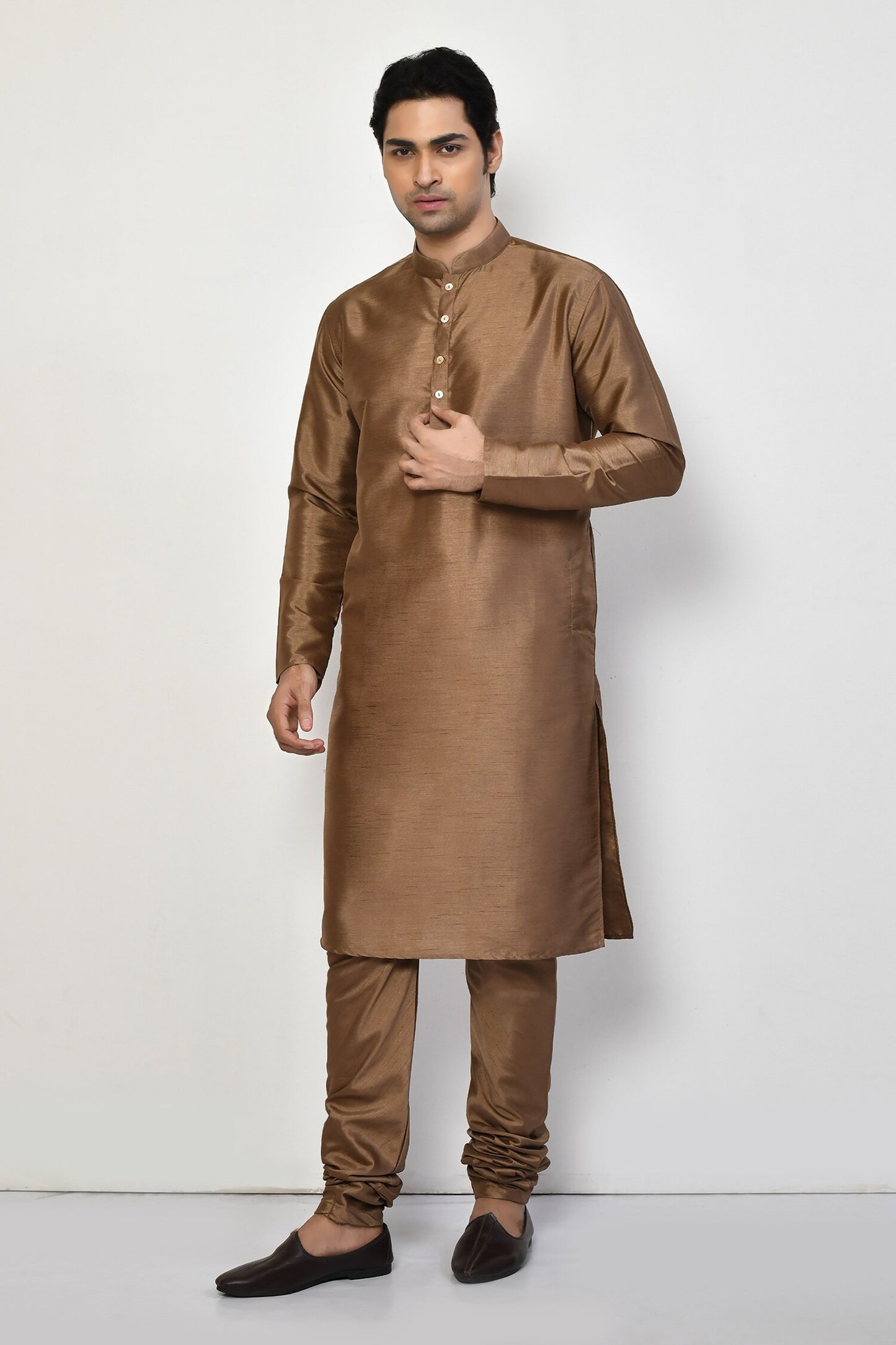Designer Long Kurta in Brown