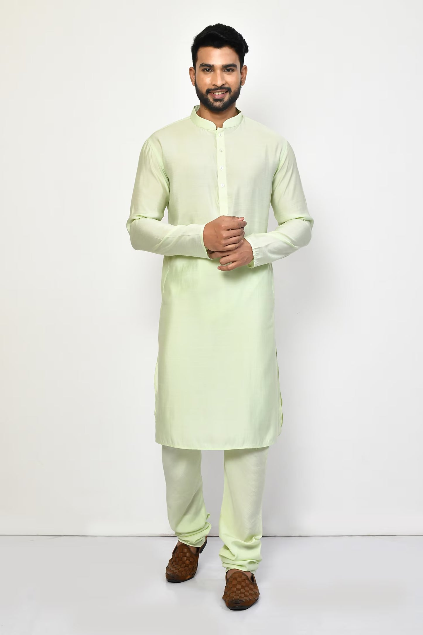 Designer Long Kurta in Green