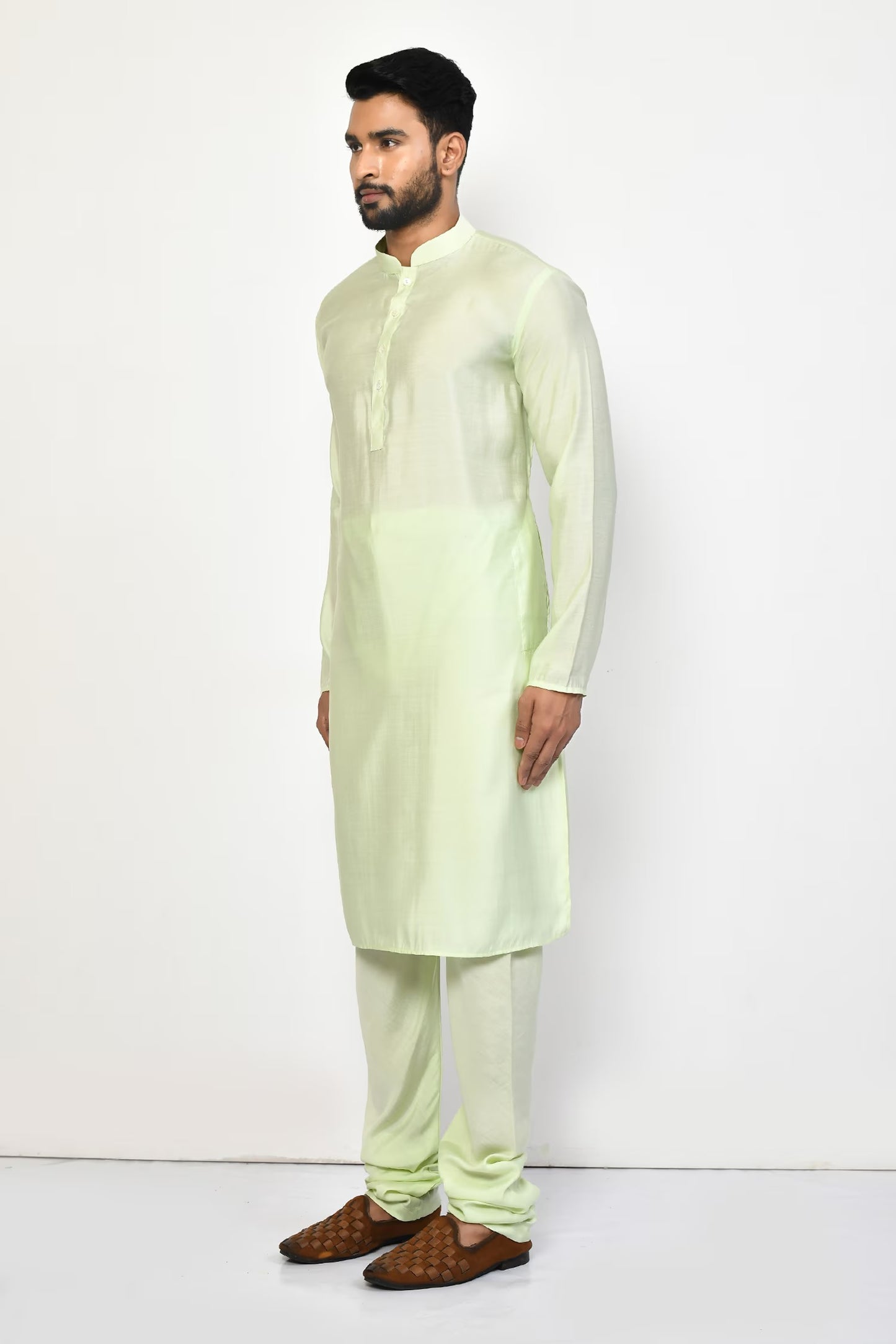Designer Long Kurta in Green