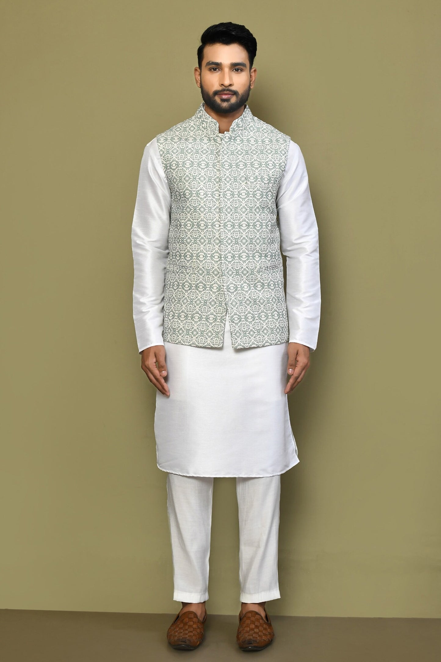 Designer Jacket In Lime Green