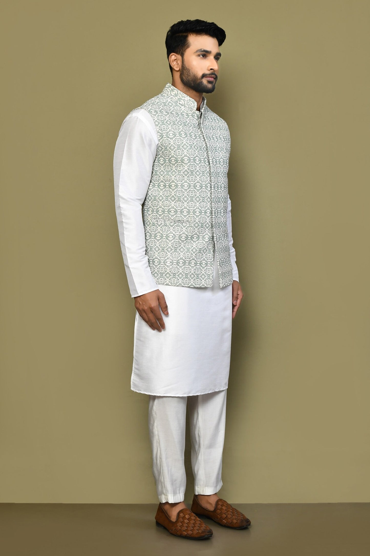 Designer Jacket In Lime Green