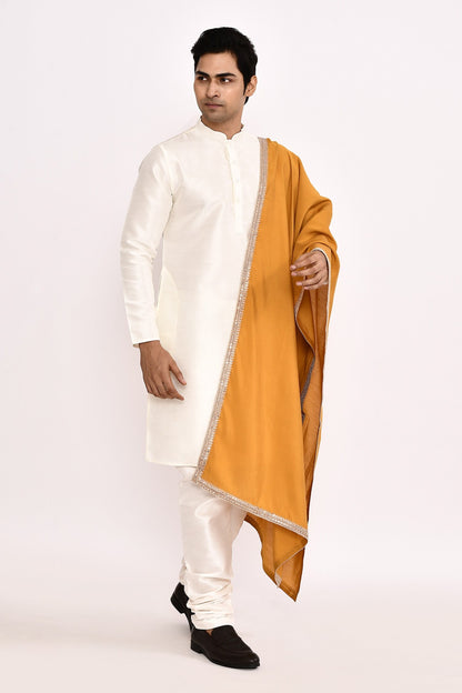 DESIGNER SILK KURTA  SILK CHURIDAR & COTTON DUPATTA