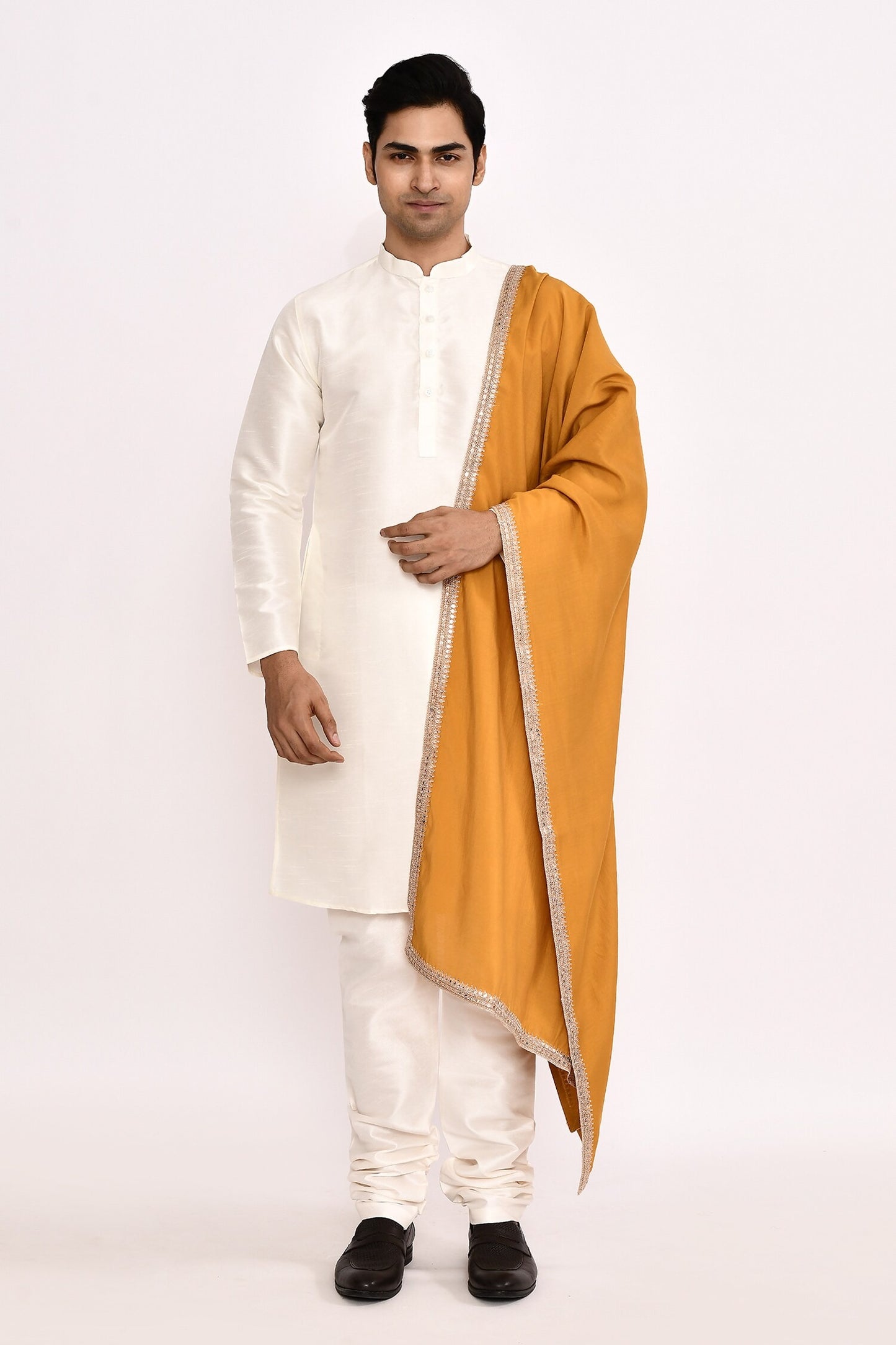 DESIGNER SILK KURTA  SILK CHURIDAR & COTTON DUPATTA
