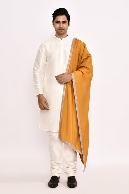 DESIGNER SILK KURTA  SILK CHURIDAR & COTTON DUPATTA
