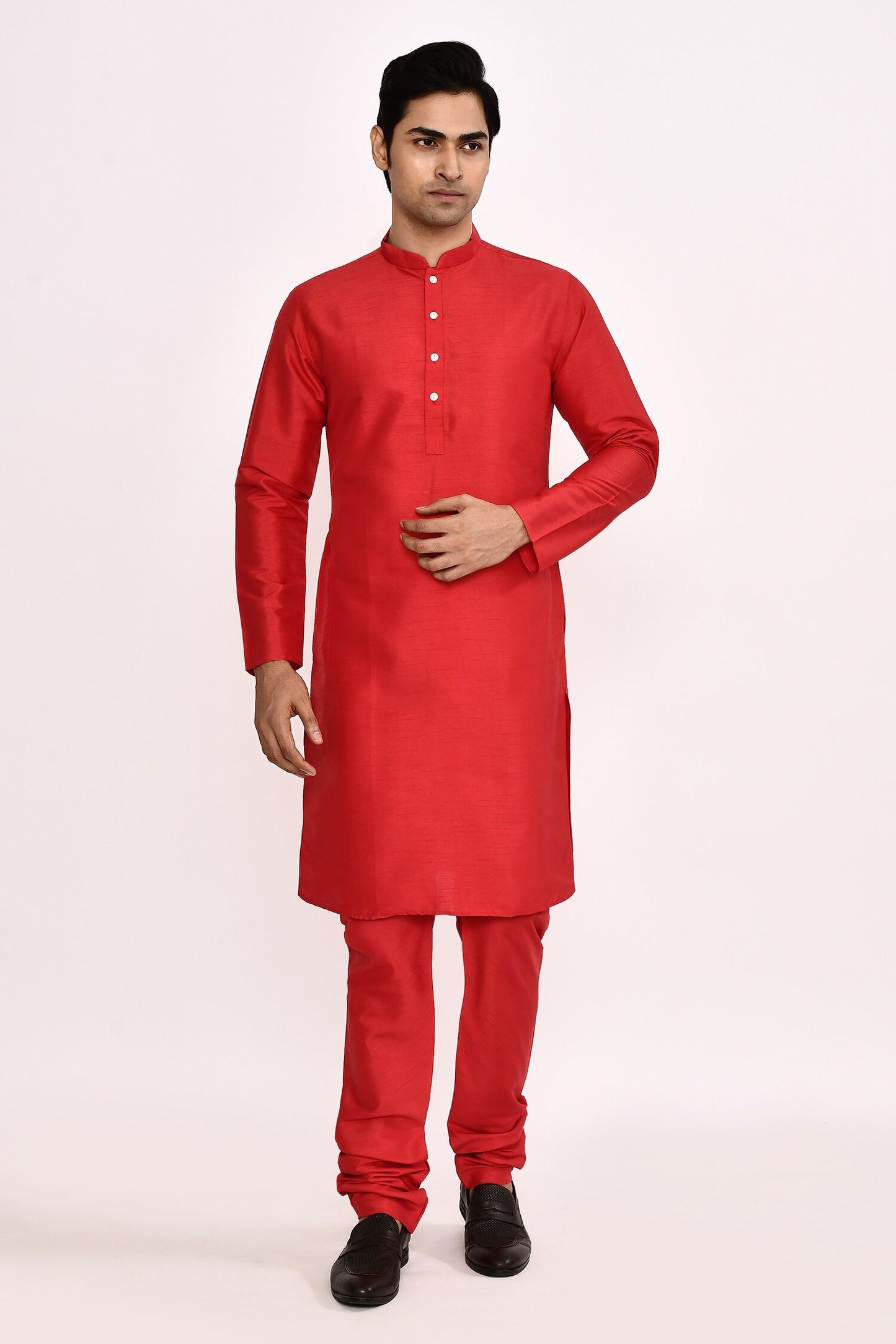 DESIGNER SILK KURTA SILK CHURIDAR & COTTON DUPATTA