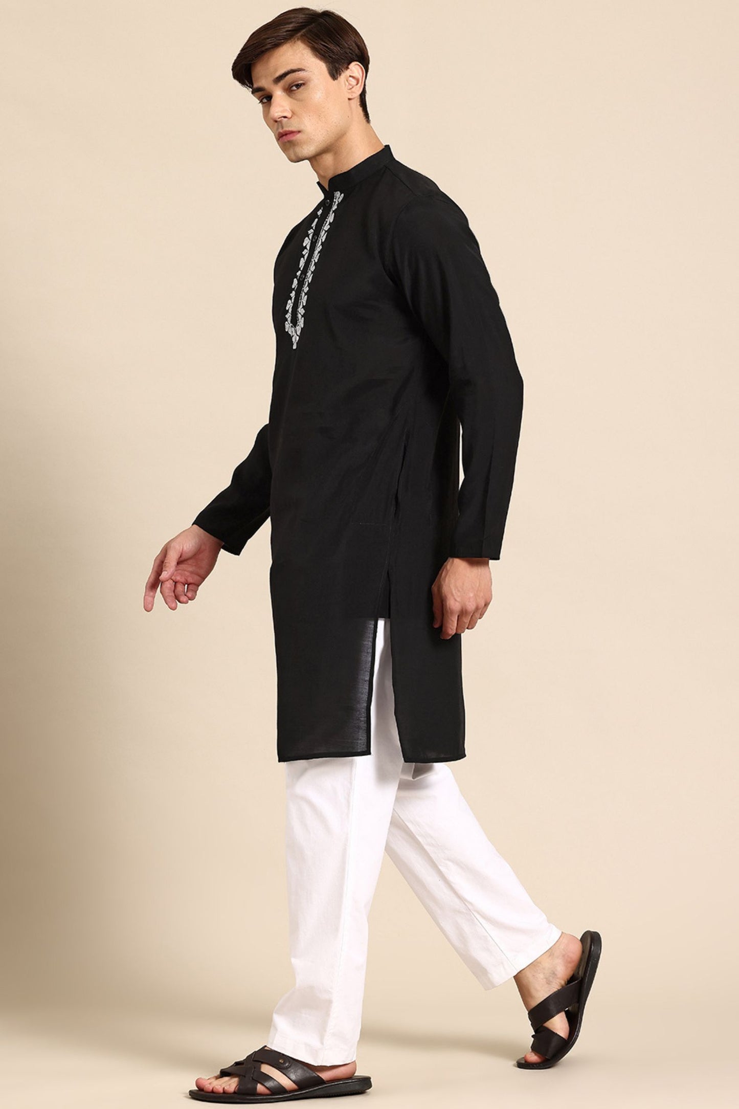 Designer Long Kurta In Black