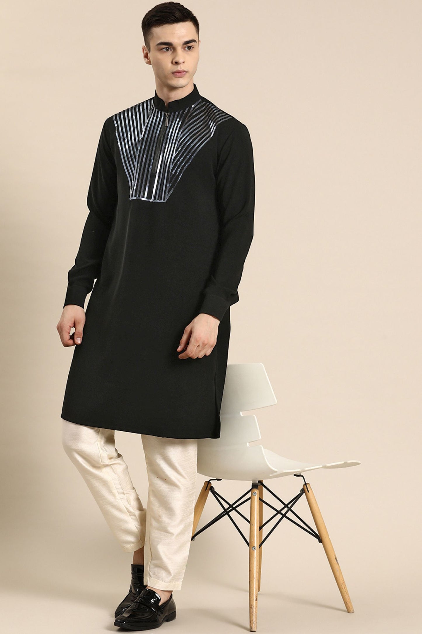 Designer long Kurta In Black