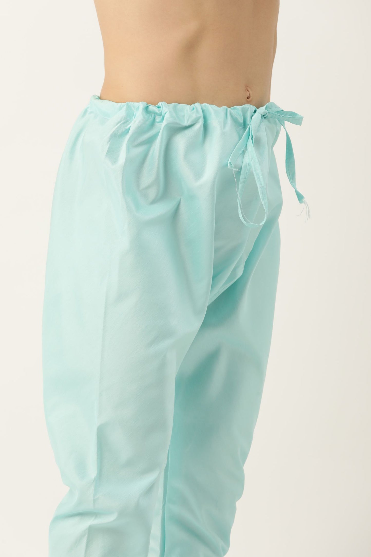 Designer Wear Sky Blue Color Silk Churidar