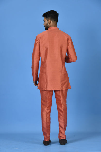 Designer Short Kurta In Peach