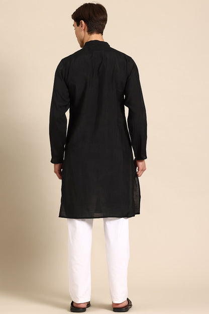 Designer Long Kurta In Black
