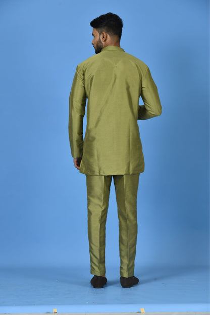 Designer Short Kurta In Green