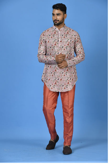 Designer Short Kurta In Multicolor
