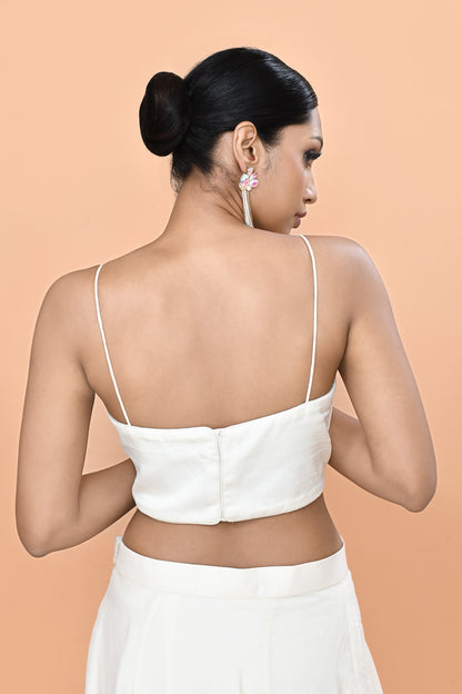 Designer Wear Off White Nova Silk Lehenga Set