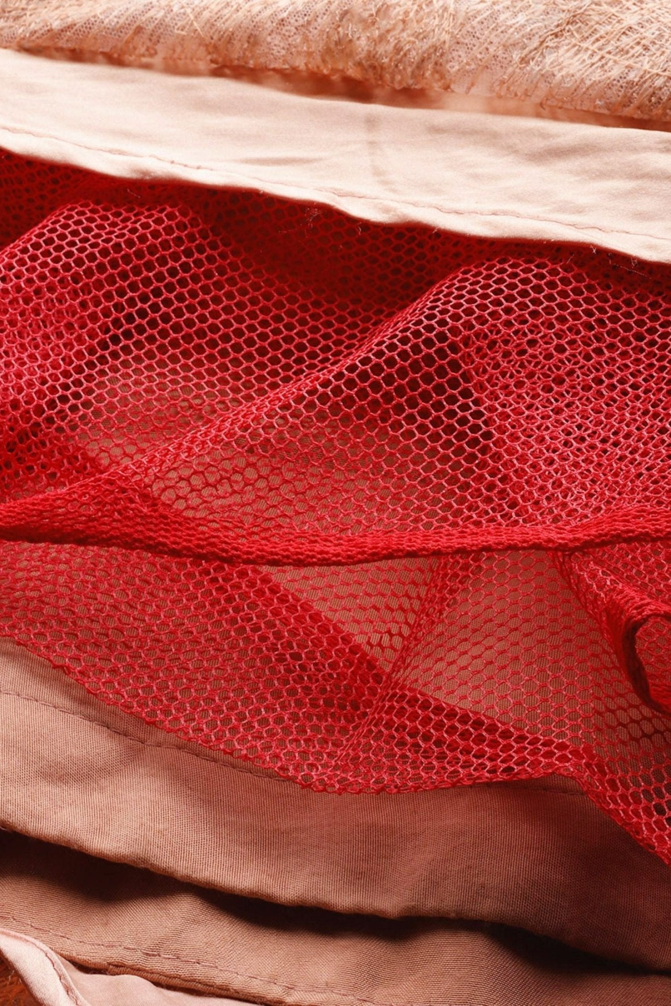Desginer Peach Net Gown - Simaaya