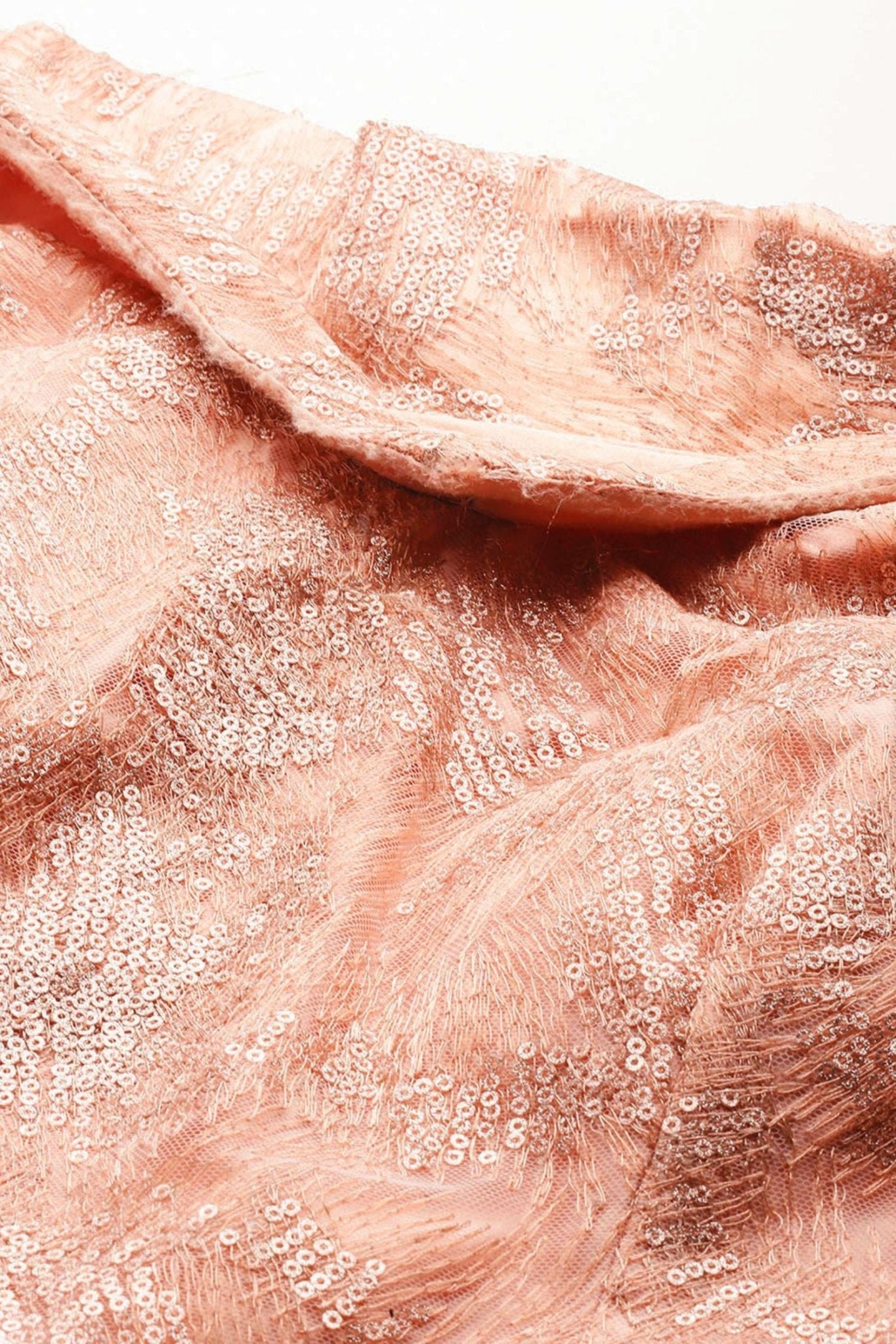 Desginer Peach Net Gown - Simaaya