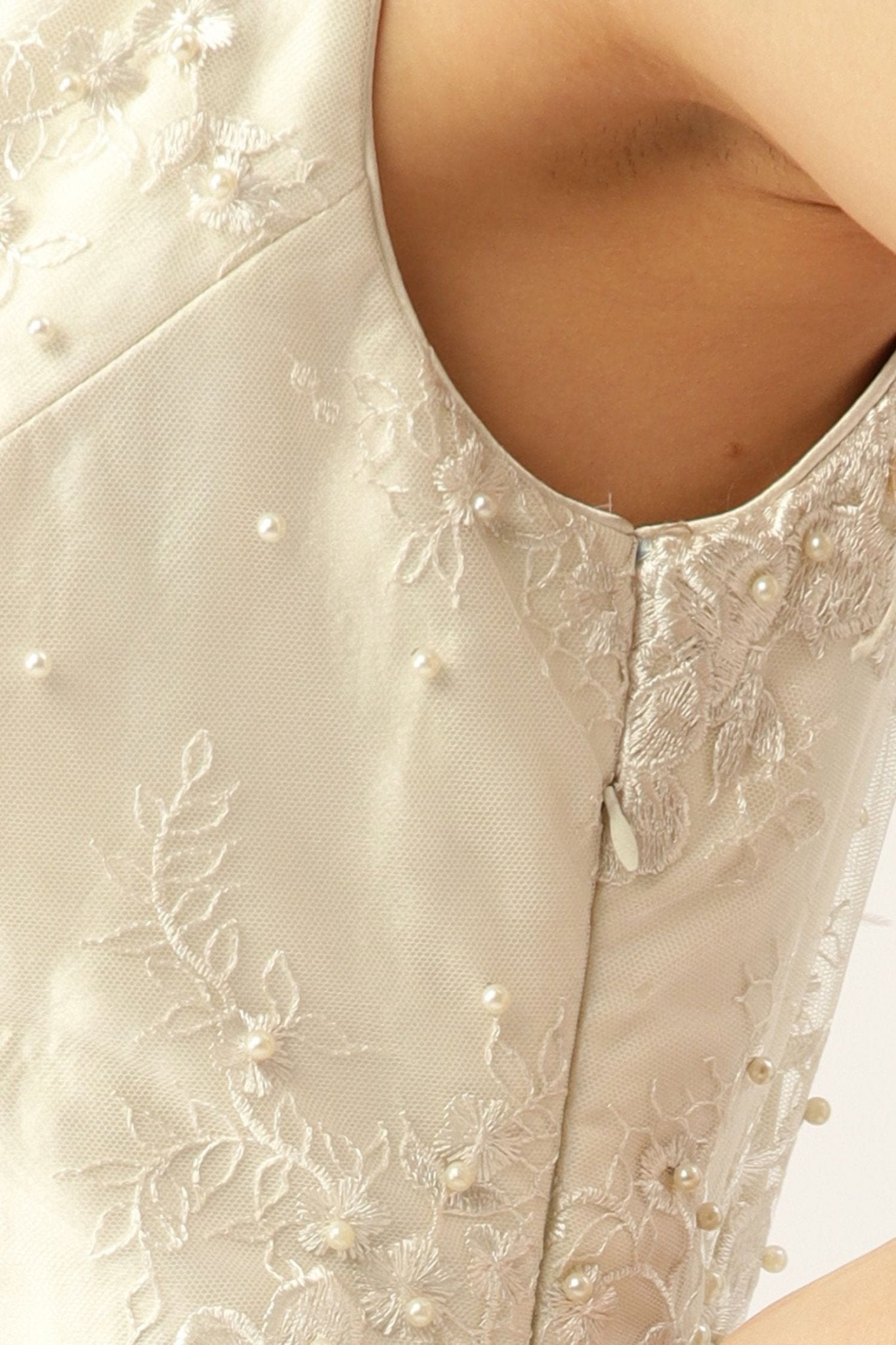 Desginer White Net Gown - Simaaya