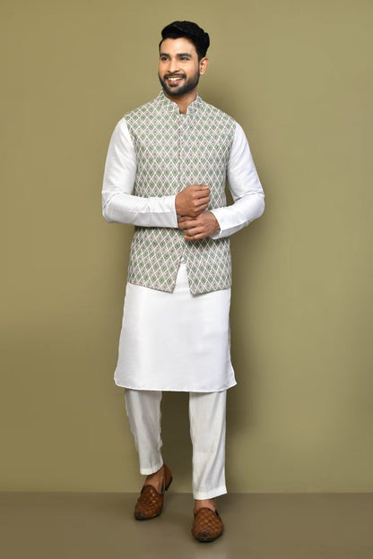Designer Jacket In Green - Simaaya