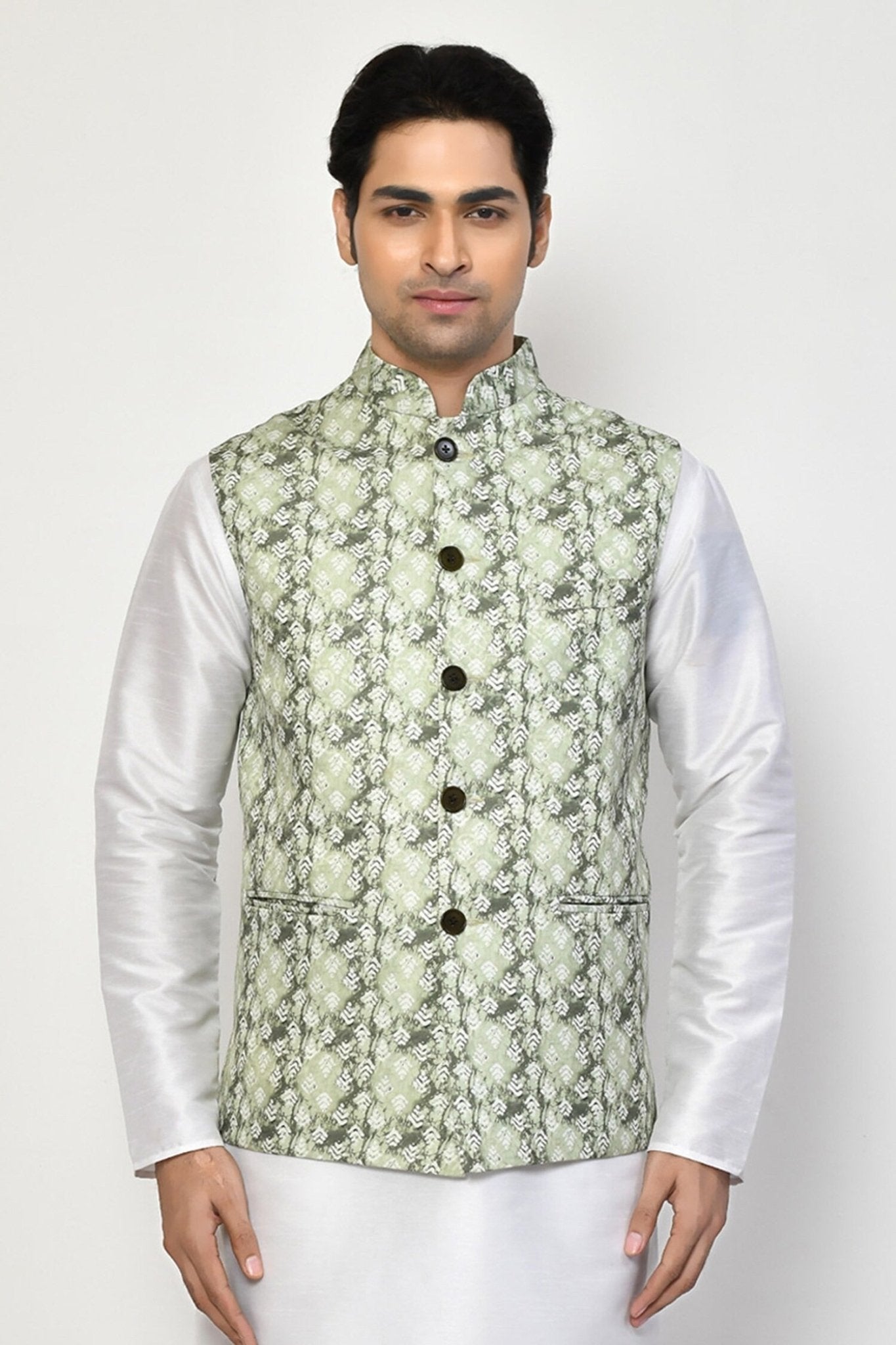 Designer Jacket In Green - Simaaya